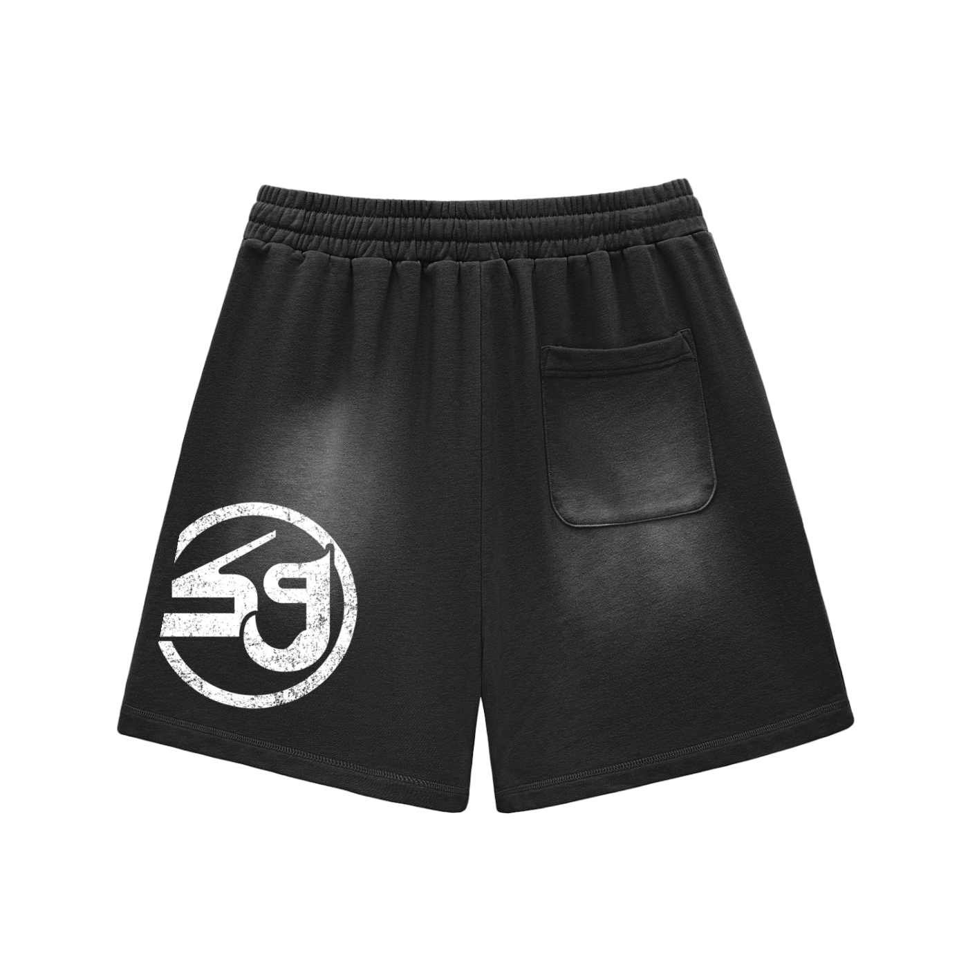 Sun Fade Raw Edge Cotton Shorts