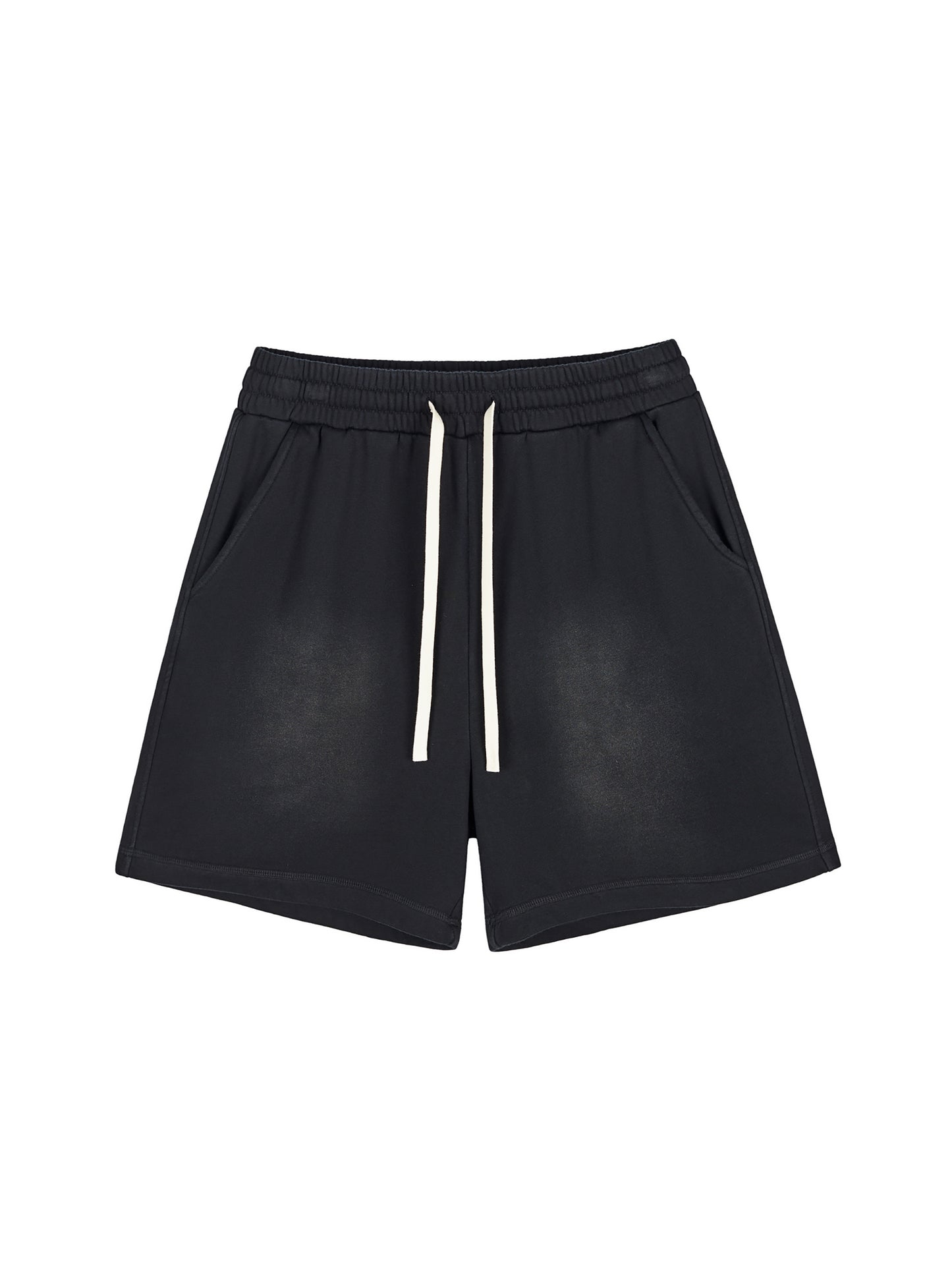Sun Fade Raw Edge Cotton Shorts